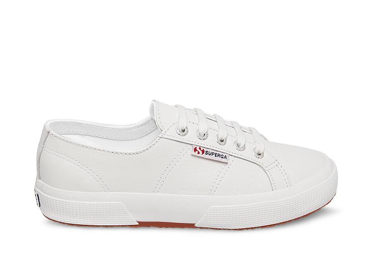 Superga 2750 Nappaleau White - Mens Superga Leather Shoes